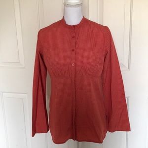 Patagonia red/orange prairie shirt sz 6 women